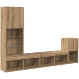 TV stenske enote z LED lučmi Umetni hrast Konstruiran les, (5000112824) | Shoptok.si