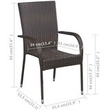  3-dijelni vrtni blagovaonski set smeđi | shoptok.hr