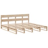  Okvir kreveta bez madraca 200 x 200 cm od masivne borovine | shoptok.hr
