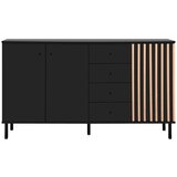 Livetastic KOMODA, črna, hrast artisan | Shoptok.si