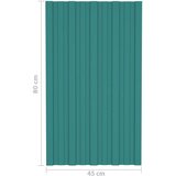 Krovni panel 36 pcs Zelena 80 x 45 cm Pocinčani čelik - Zelena 80 x 45 cm 36 | shoptok.hr