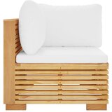  Kutna vrtna sofa s krem jastucima od masivne tikovine | shoptok.hr