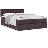  Otomanski krevet s madracem tamnosmeđi 140x190cm od tkanine | Eponuda.com