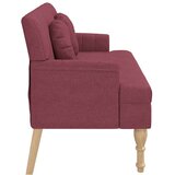  Klupa s jastucima boja vina 113 x 64 5 x 75 5 cm od tkanine | shoptok.hr