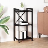 vidaXL Knjižna omara Črni hrast 40 x 30 x 83 cm Konstruiran les | Shoptok.si