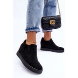 Boto Low Suede Embellished Women's Boots Black Afarena | Eponuda.ba