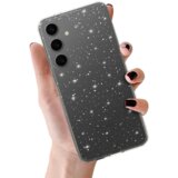 Onasi Silikonski ovitek z bleščicami za Samsung Galaxy A36 - prozoren s srebrnimi bleščicami | Shoptok.si