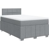 Maison Chic Box spring postelja - Vzmetna postelja z vzmetnico svetlo siva 120x200 cm blago SL5076, (21907492) | Shoptok.si