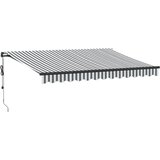 Tenda na automatsko uvlačenje antracit i bijela 350x250 cm | shoptok.hr
