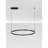 Nova Luce Mat črna aluminijasta LED zatemnitvena viseča svetilka ø 80 cm Lunette – | Shoptok.si