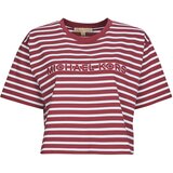 Michael Kors YD STRIPED CROP LOGO TEE Bordo | shoptok.hr