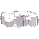  8-dijelni set vrtnih sofa od poliratana s jastucima bež | shoptok.hr