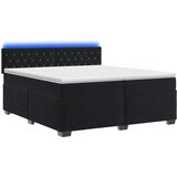  Krevet s box springom, madracem i LED-om Crna 200 x 200 cm | shoptok.hr