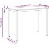 Jedilne mize 110 x 100 x 75 cm KOVINA, (5000268728) | Shoptok.si