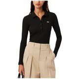 Lacoste RIBBED COLLAR SHIRT Crna Cijene