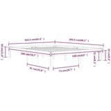  Okvir za krevet od masivne borovine bijeli 160 x 200 cm | shoptok.hr
