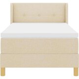  Boxspring - Krevet s oprugama s madracem Krema 90 x 190 cm tkanina | shoptok.hr