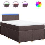vidaXL Krevet box spring s madracem tamnosmeđi 120 x 190 cm od tkanine Cijene