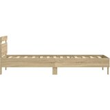  Okvir za krevet s uzglavljem boja hrasta 100x200 cm drveni | shoptok.hr