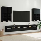  Set zidnog ormarića za TV 7 pcs Crni hrast Konstruirano drvo | shoptok.hr