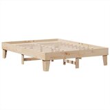 vidaXL Posteljni okvir brez vzmetnice 150x200 cm trdna borovina | Shoptok.si