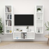TV omarica 3-delna bela iverna plošča | Shoptok.si