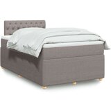 vidaXL Krevet s oprugama i madracem smeđesivi 120 x 190 cm od tkanine | shoptok.hr