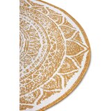 NORTHRUGS Oker rumena/bela okrogla zunanja preproga ø 140 cm Siruma – | Shoptok.si