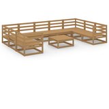 Maison Chic Seti vrtnega pohištva - Vrtna garnitura - Vrtni pohištvo set 10-delna trdna borovina, (21821663) | Shoptok.si