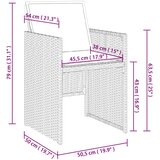  9-dijelni vrtni blagovaonski set sivi od poliratana | shoptok.hr