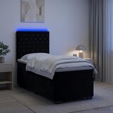  Boxspring krevet s madracem Crna 100 x 200 cm Baršun | shoptok.hr
