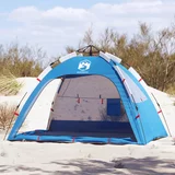 Šator za plažu za 2 osobe vodootporni azurnoplavi
