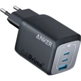 Prime 67W GaN zidni brzi punjac, 3-porta (2x USB-C i 1x USB-A) crni