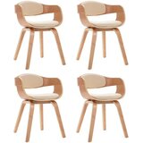  Jedilni stoli 4 kosi ukrivljen les in umetno usnje, (20764069) | Shoptok.si