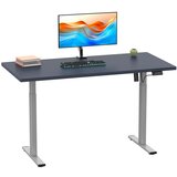 MID.YOU Pisalna Miza E-lona, Antracit, Srebrna, 110x50cm | Shoptok.si