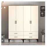 Hanah home kumsal tt - walnut, cream walnutcream wardrobe | Eponuda.com