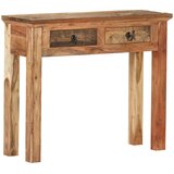 vidaXL Konzolni stol 90,5x30x75 cm masivno bagremovo i obnovljeno drvo | shoptok.hr