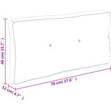  Jastuk za palete crni 70 x 40 x 12 cm od tkanine | shoptok.hr