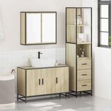 vidaXL Kopalniška garnitura 3-delna sonoma hrast inženirski les | Shoptok.si