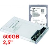 Gembird HDD 2.5 * 500GB SET USB 3.0 SATA eksterno kuciste + 500GB ST500VT000 SEAGATE EE2-U3S9-6 (1859) | ePonuda.com