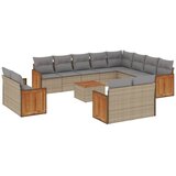  13-dijelni set vrtnih sofa s jastucima poliratan Bež | shoptok.hr