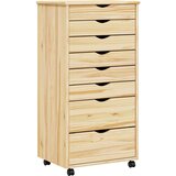  Pokretni ormar s ladicama MOSS Prozirni lak 53 x 39 x 103 cm - Smeđa 53 x 39 x 103 cm | shoptok.hr