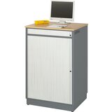 RAU računalniška omara, vxšxg 1100 x 720 x 660 mm, antracitno kovinska / encijan modra | Shoptok.si