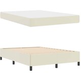  Krevetna konstrukcija s madracem Krema 140 x 190 cm tkanina | shoptok.hr