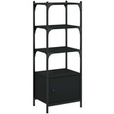 vidaXL Knjižna omara 3-nadstropna črna 41x30x109,5 cm inženirski les | Shoptok.si