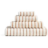Kave Home Oranžna/bež frotirna bombažna brisača 50x90 cm Dorane – | Shoptok.si