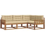  Set vanjskih sofa 4 kom. Prirodna i bež Smeđa 247,5 x 168,5 x 73 cm | shoptok.hr