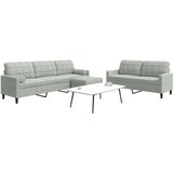 vidaXL 3-dijelni set sofa s jastucima svjetlosivi baršunasti Cijene