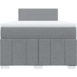 vidaXL Boxspring postelja z vzmetnico svetlo siva 120x190 cm blago | Shoptok.si
