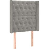  Posteljno vzglavje svetlo sivo 83x16x118/128 cm žamet, (20793125) | Shoptok.si